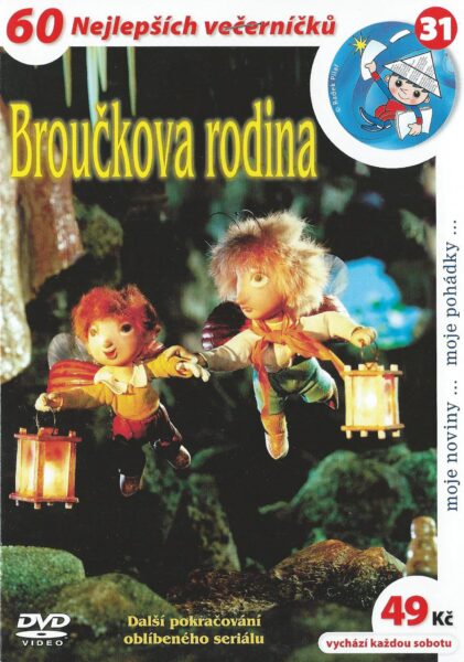 DVD Broučkova rodina DVD Broučkova rodina Seriál Broučkova rodina je volné pokračování dvou předchozích řad loutkového animovaného cyklu – Broučci (na motivy knihy Jana Karafiáta) a Dobrodružství na pasece (na motivy knih J. Haise-Týneckého a J. Karafiáta) – a my se v něm opět vypravíme do malé chaloupky pod jalovcem. Žije tam rodina našich známých svatojánků – Broučka a Berušky. Oba jsou již dospělí